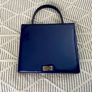 Blue patent Escada purse